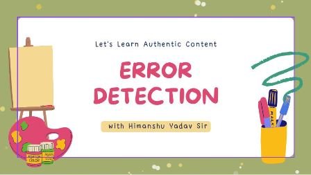 Error Detection for Banking Exams